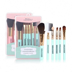 Custom Logo 6Pcs/Set Make Up Cosmetic Tools Facial Foundation Makeup Brushes Set With Plastic Box