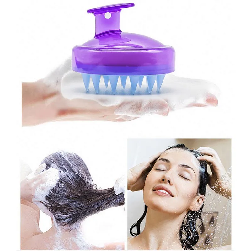 Hair Brush Manual Silicone Scalp Massager Shampoo For Growth