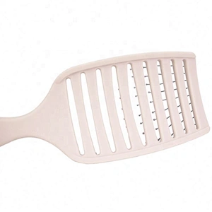 Soft touch quickly drying vented air curved brush big paddle massage nylon bristles custom wave brush