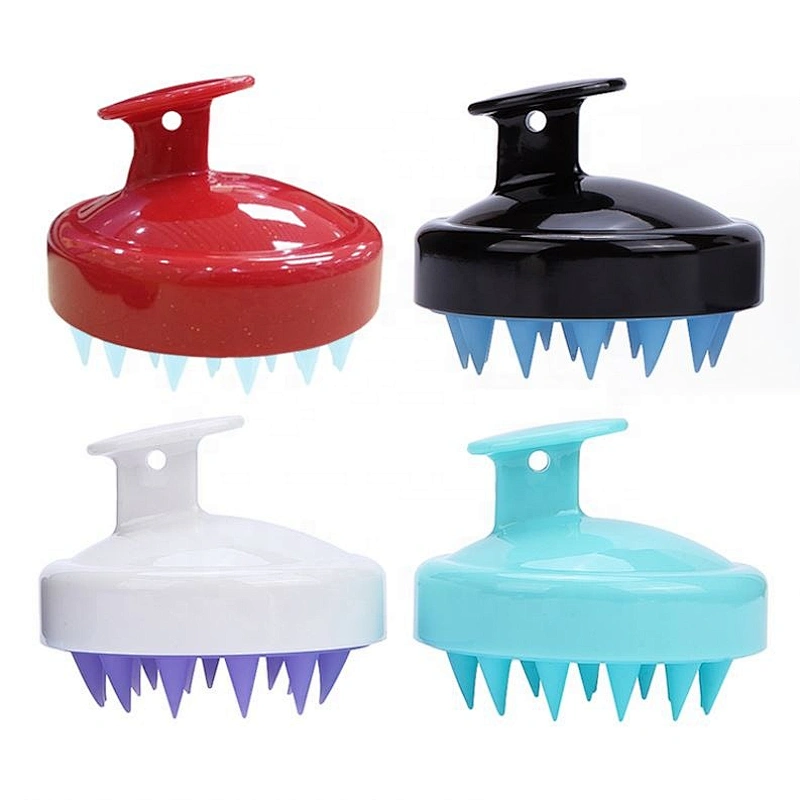 Silicone Shampoo Scalp Shower Washing Hair Massage Brush Style Beauty Barber Comb