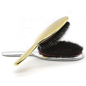 Yaeshii Professional Custom Plating Natural Nylon Factory Boar Bristle Detangling Brush Hair