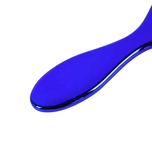 Hair brushes wholesale private label electroplate blue hairbrushes massage vent brush