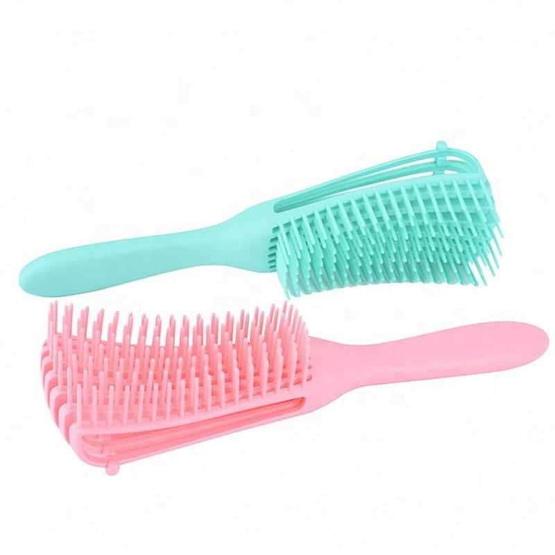 Custom Eight Moving Arms Head comb Curve Vent Fast Drying Detangling Hair Brush