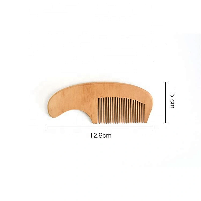 Child care eco friendly soft goat bristles natural wooden baby hair brush and comb set