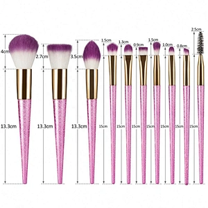 10Pcs Japanese Makeup Set Professional Make Up Brushes