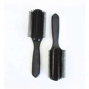 OEM Large Paddle 9 Row Cushion Hair Denman Styling Brush detangling hair brush set With Hard Nylon bristle