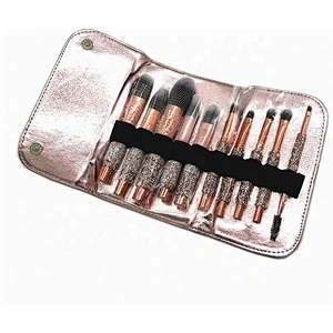 Bling Crystal Handle Diamond Makeup Brushes 10Pcs Glitter Make-Up Brush Set Cute