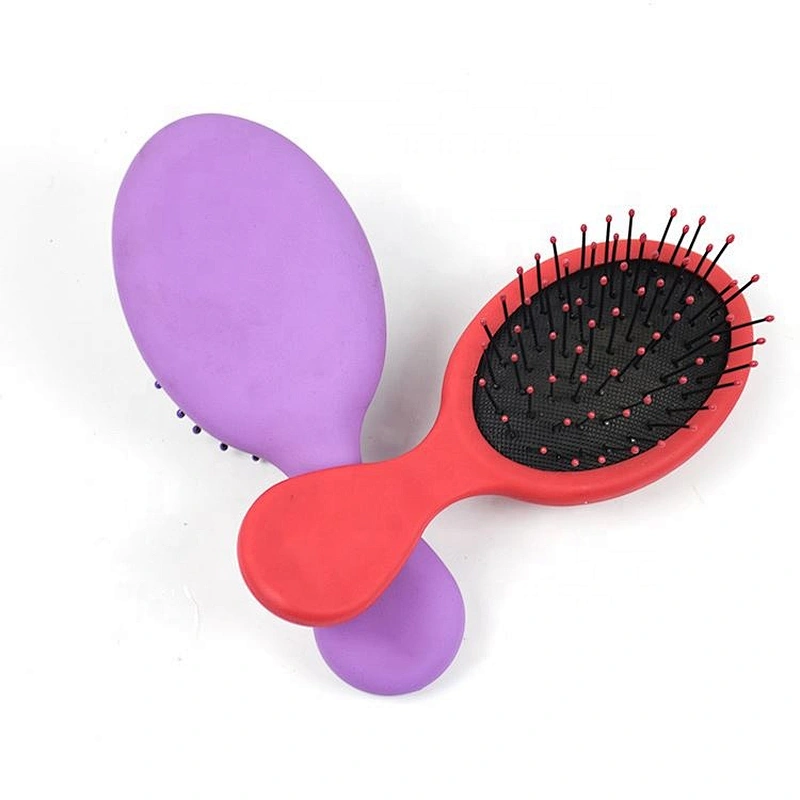 New Fashion Eco Hairbrush Black Pocket Travel Kids Nylon Pins Mini Hair Brush