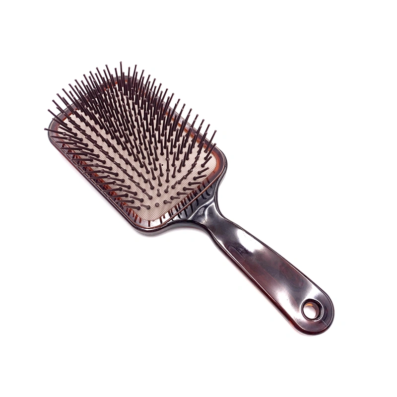 Xinlinda Amber Color Soft Hair Woman Head Massage Large Plastic Paddle Hair Brush Comb