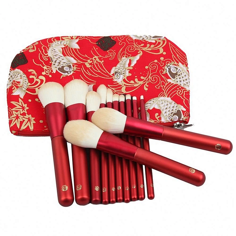 2018 Latest Arrival New Oriental Style Design Cosmetic Makeup Brushes 12 Pcs Set Pack Make Up Kit