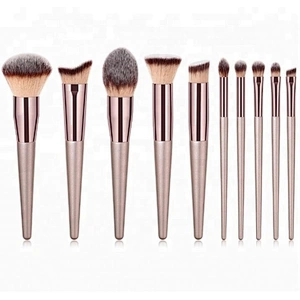 Champagne Single/Set Make Up Brushes, Powder/Foundation/Multi-Function/Flame/Eyeshadow/Concealer/Eyebrow Brush