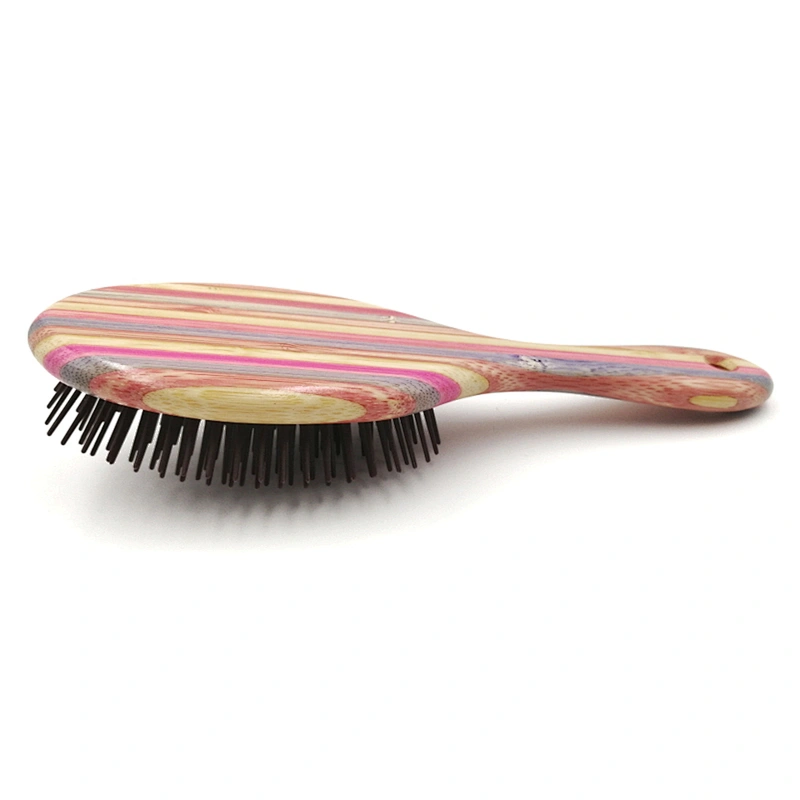 Customized 2018 Selling Nylon Pins Wood Bristle Moustache Handle Mini Baby And Comb Set Wooden Wholesale Hair Brush