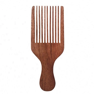 Safety biodegradable beard comb custom logo wide tooth pocket travel durable barber wooden magic comb