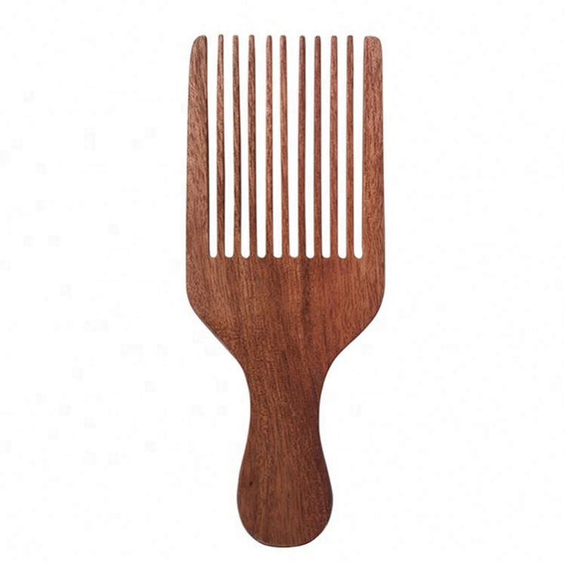 Safety biodegradable beard comb custom logo wide tooth pocket travel durable barber wooden magic comb