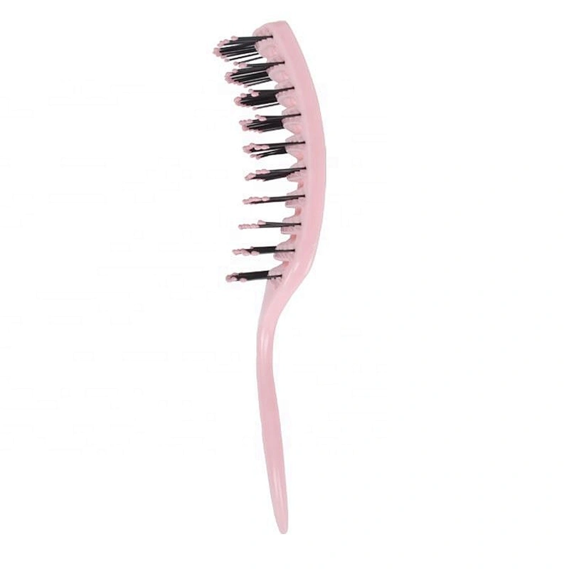 OEM inject body vent air fast drying hair massager brush popular pink customized wave brush