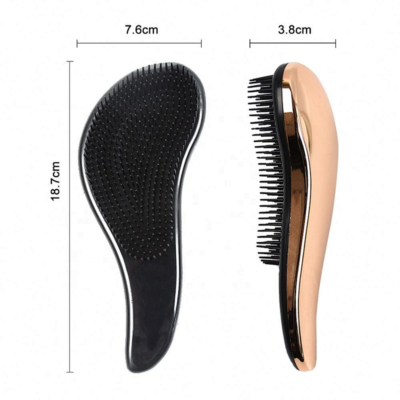 Bulk Cosmetic Tools Smart Beauty Hair Styling Custom Rose Gold Electroplating Detangling Brush