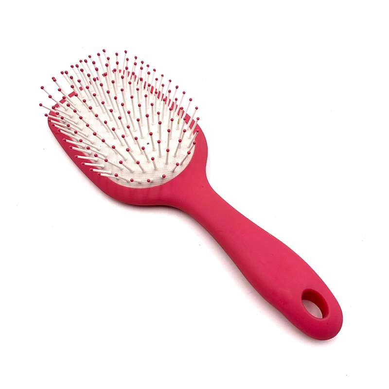 Professional Private Label Plastic Bling Electroplate Paddle Detangling Hair Brush