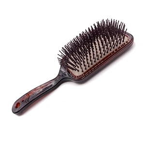 Xinlinda Amber Color Soft Hair Woman Head Massage Large Plastic Paddle Hair Brush Comb
