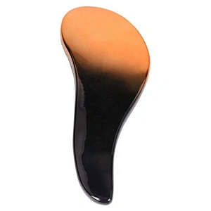 Electroplating shiny gold black two colors change TPEE bristles detangler custom tangle detangling hair brush
