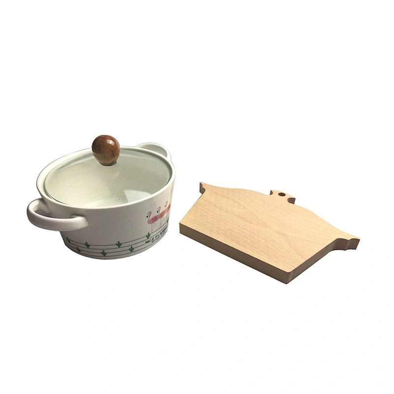 Factory price New design Irregular custom size cheap pot wooden coaster set
