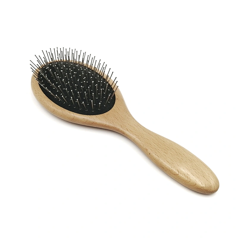 Customized 2018 Selling Nylon Pins Wood Bristle Moustache Handle Mini Baby And Comb Set Wooden Wholesale Hair Brush