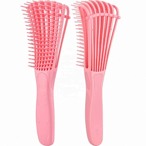 Wholesale Custom Logo Products Eight Rows Detangling Massage Detangle Hair Brush For Curly