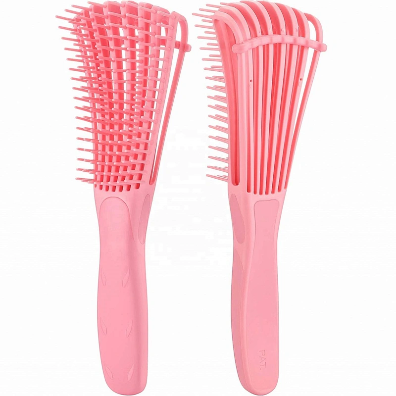Wholesale Custom Logo Products Eight Rows Detangling Massage Detangle Hair Brush For Curly