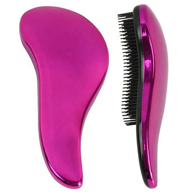 New fashion style OEM manufacturer color change shiny tangle free scalp customized detangling hair brush