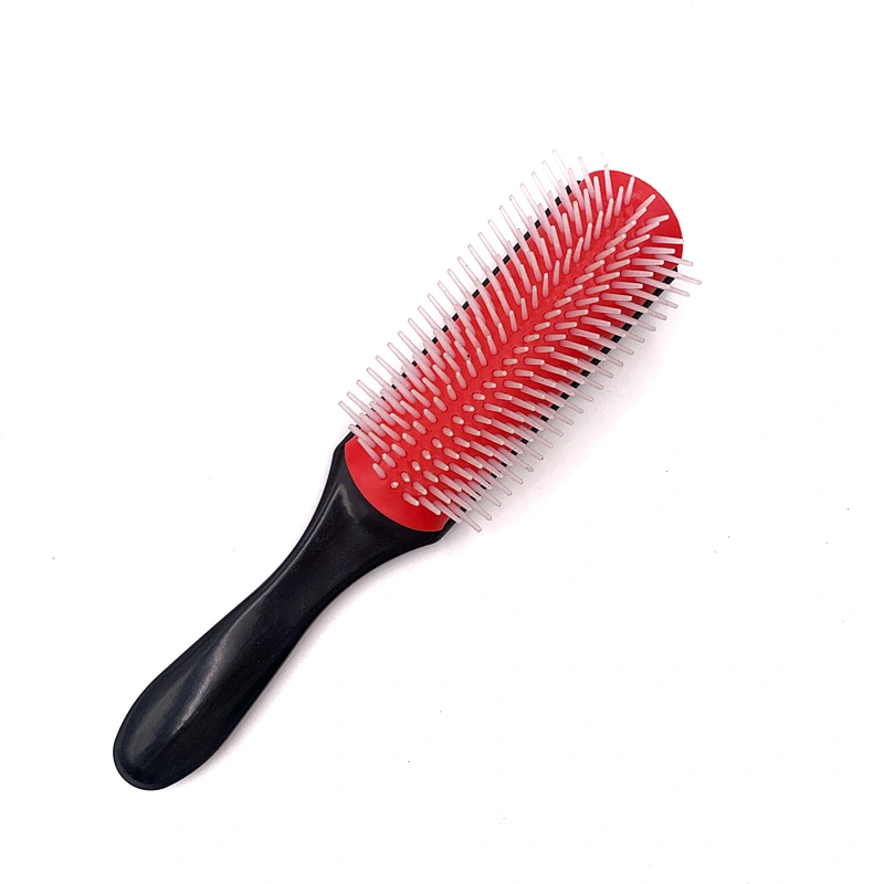 9 Rows Nylon Hair Brush Plastic Bling Handle Brush mens plastic denman styling hair brushes