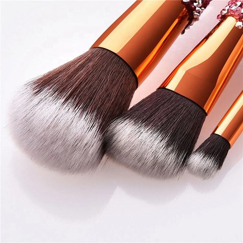Hot Selling 10Pcs Bling Rhinestone Makeup Brush Set With Bag
