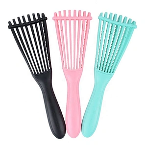 Amazon hot sale eight free moving arms Plastic 8 Rows Anti-Static Scalp massage detangle Women's Hair Detangling Brush