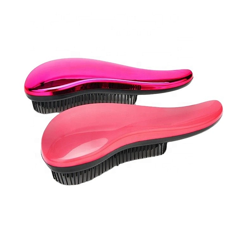 Free Sample Private Label Professional Electroplate Detangling Hair Brush