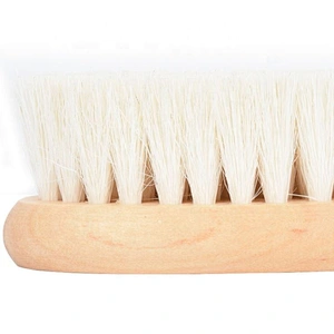 Wood Handle Material and soft Bristle Brush Material Baby Goat Bristle Cute Newborn kids HairBrush