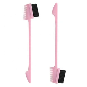 Professional Double Sided Eyebrow Lash Comb private label hair edge control brush