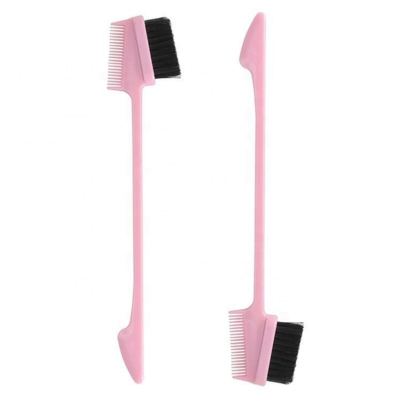 Professional Double Sided Eyebrow Lash Comb private label hair edge control brush
