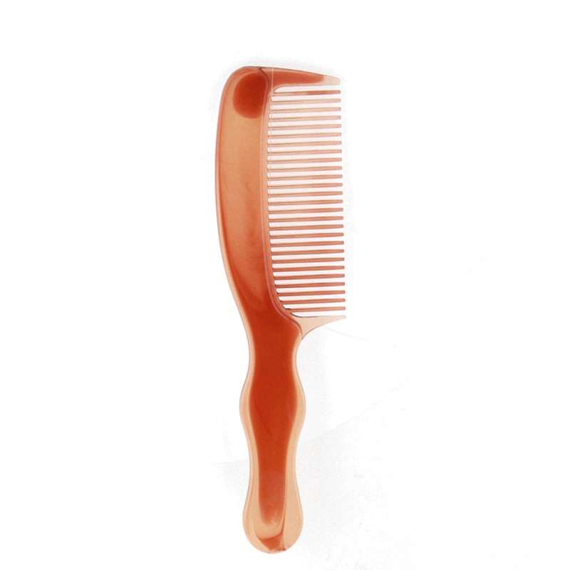 Xinlinda brand amber color handle tortoise shell comb personalized hair salon comb with logo