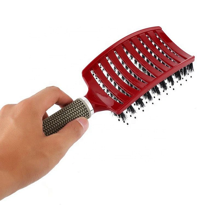 2019 Women Hair Scalp Massage Comb Bristle & Nylon Hairbrush Wet Curly Detangle Brush For Salon Hairdressing Styling Tools