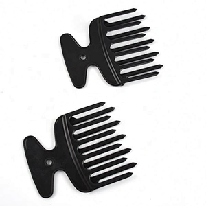 Professional plastic hair afro picks double tooth comb hairdressing styling tool hair clipper comb