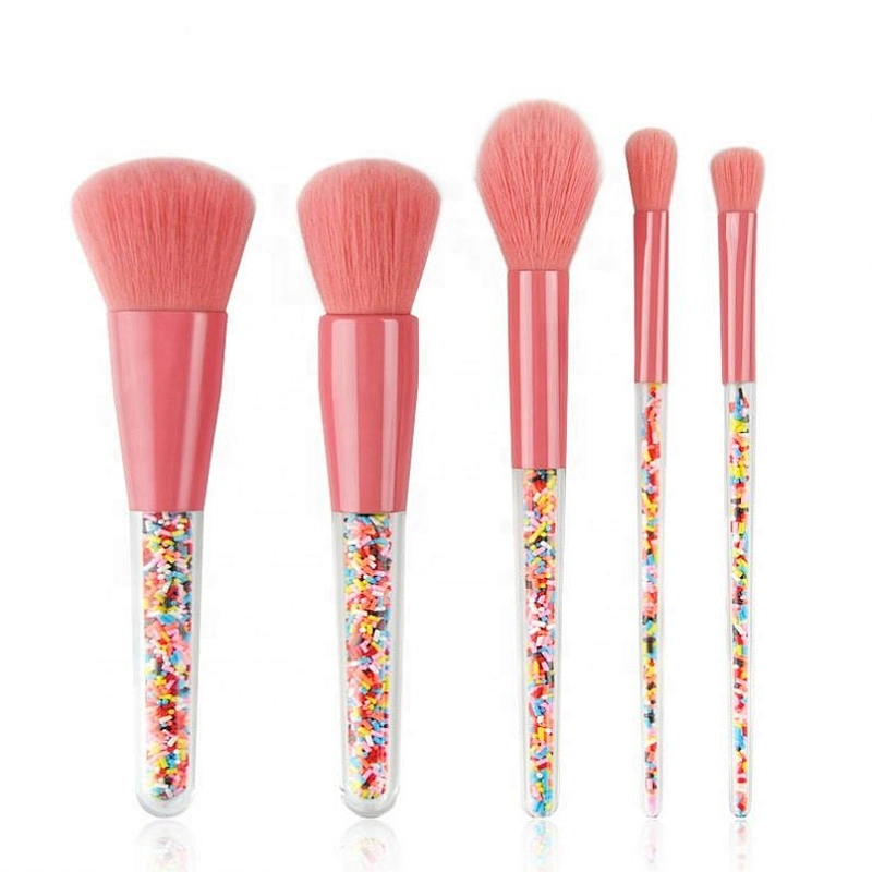 Candy Makeup Brush 5Pcs Portable Travel Set Cute Cosmetic