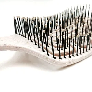 Supply Cheap Pop Detangling Eco-friendly Hair Brush Plastic Handle Hair Brush Waterproof