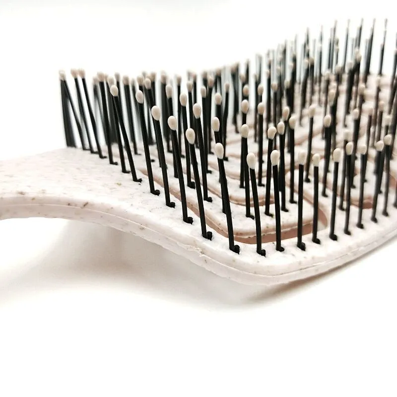Supply Cheap Pop Detangling Eco-friendly Hair Brush Plastic Handle Hair Brush Waterproof
