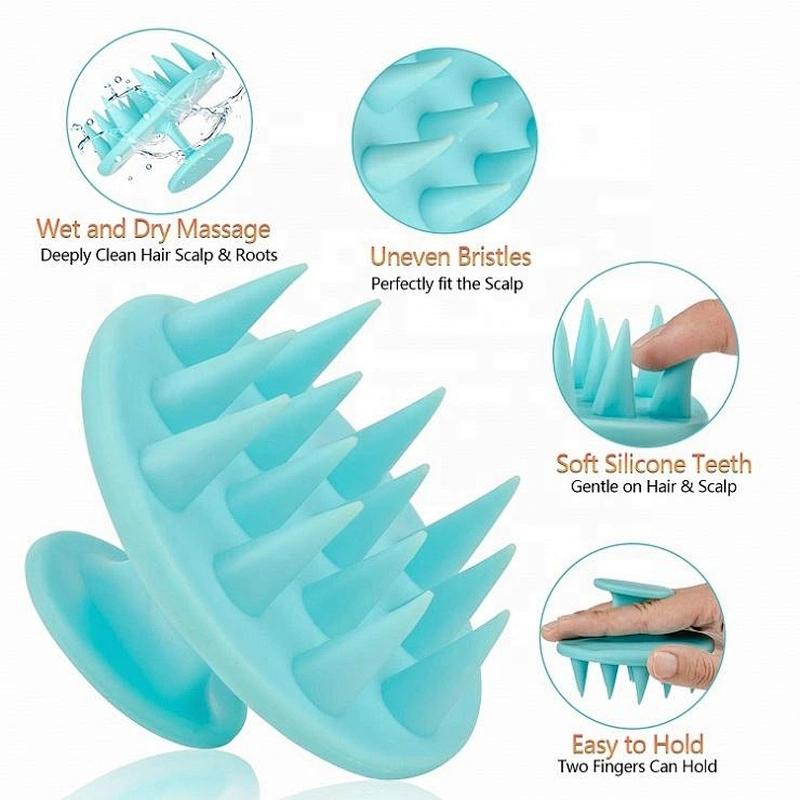3Pcs Adjustable Bristles Detangling Hair Brush And Silicone Scalp Massage Tangle Free Wide Tooth Comb Set