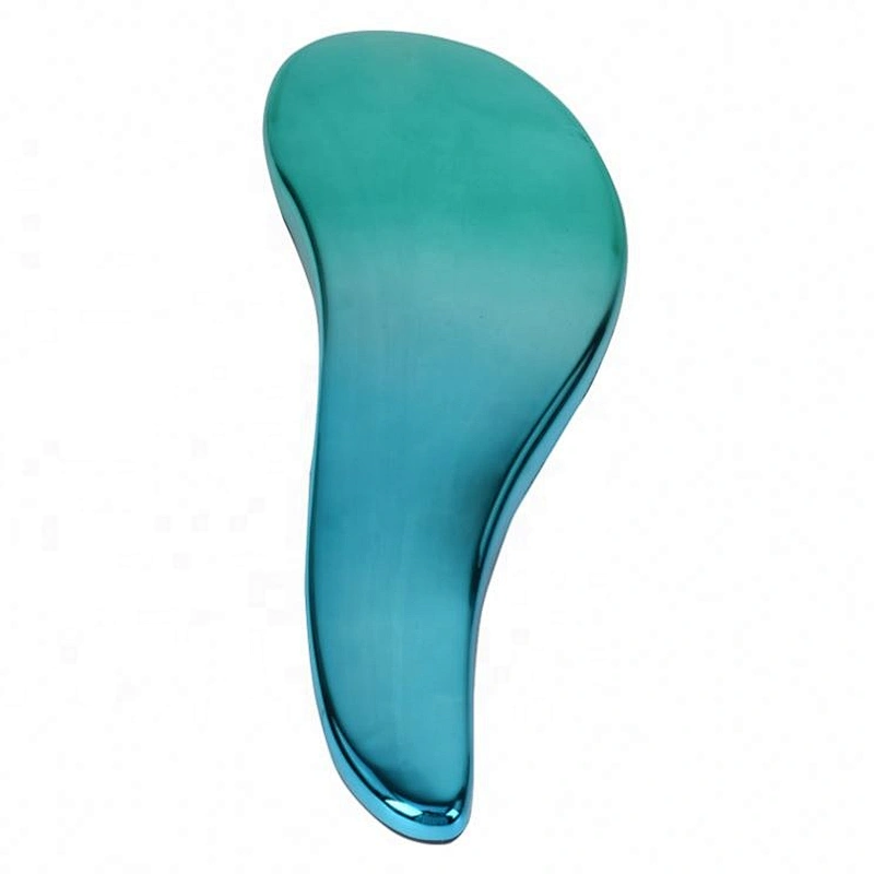 New fashion best selling electroplating green blue color hairbrush custom barber care detangle brush hair