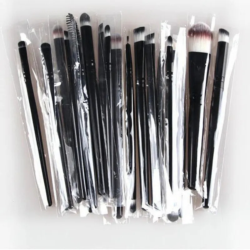 M259 20pcs Professional Makeup Brushes Kit Set Powder Eyeshadow Eyeliner Lip Brush Flat Brush Face BLUSHER Plastic