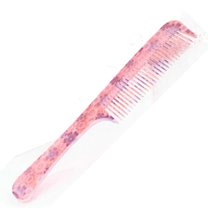 Xinlinda brand professional styling china made flower girlish pink color printed plastic hair comb