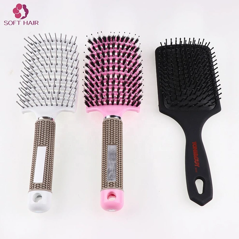 Women Hair Scalp Massage Comb Bristle & Nylon Hairbrush Wet Curly Detangle Brush For Salon Hairdressing Styling Tools