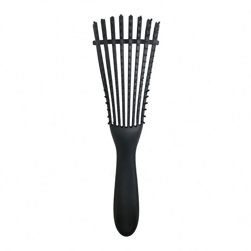 Wholesale Custom Logo Products Eight Rows Detangling Massage Detangle Hair Brush For Curly