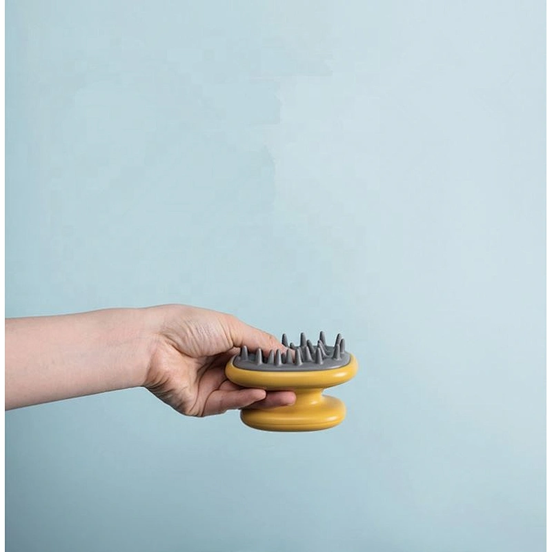 Wet Dry Comb Head Rubber Silicone Hair Scalp Massager Shampoo Brush Scrubber Dandruff