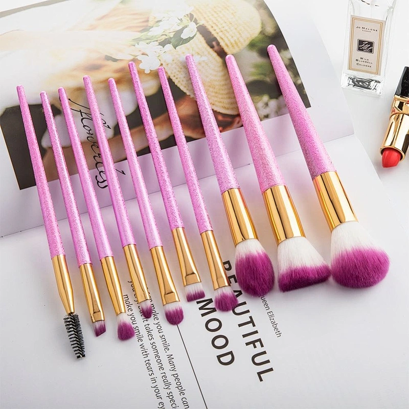 10Pcs Japanese Makeup Set Professional Make Up Brushes