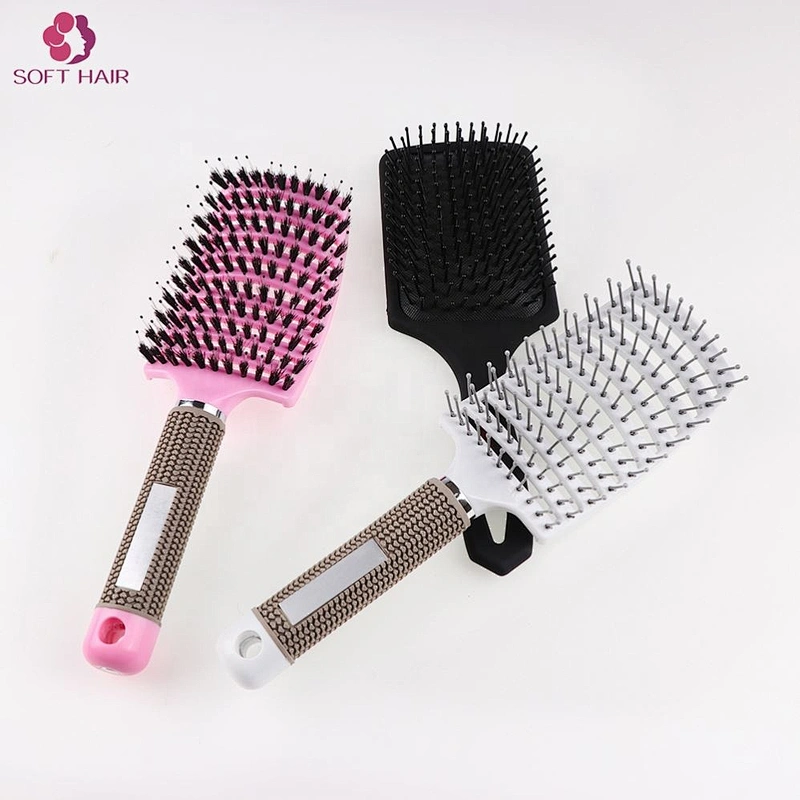Women Hair Scalp Massage Comb Bristle & Nylon Hairbrush Wet Curly Detangle Brush For Salon Hairdressing Styling Tools